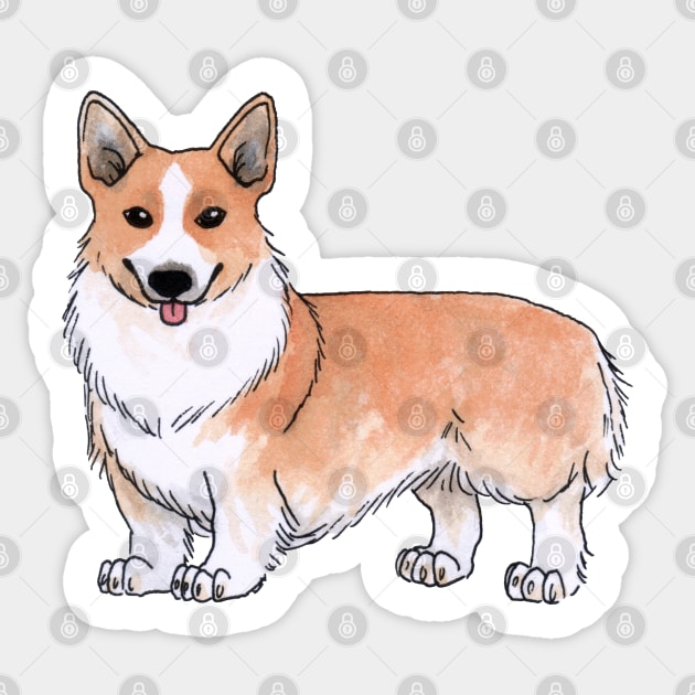 Welsh corgi dog Sticker by Savousepate